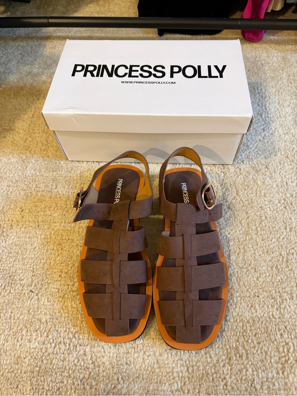 Princess Polly Brown Fisherman Sandals